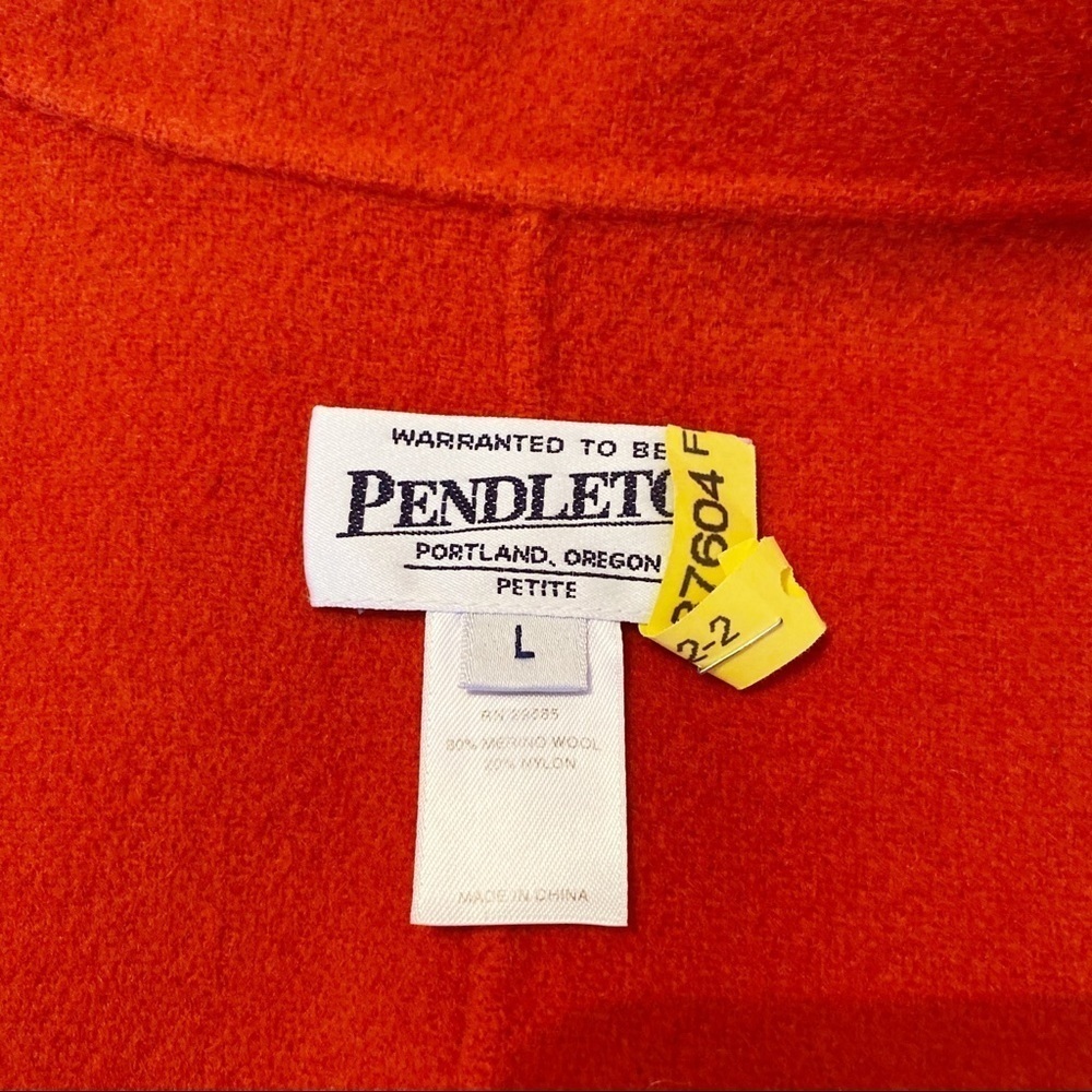 Pendleton Merino Wool Button Front Rust Blazer - … - image 4